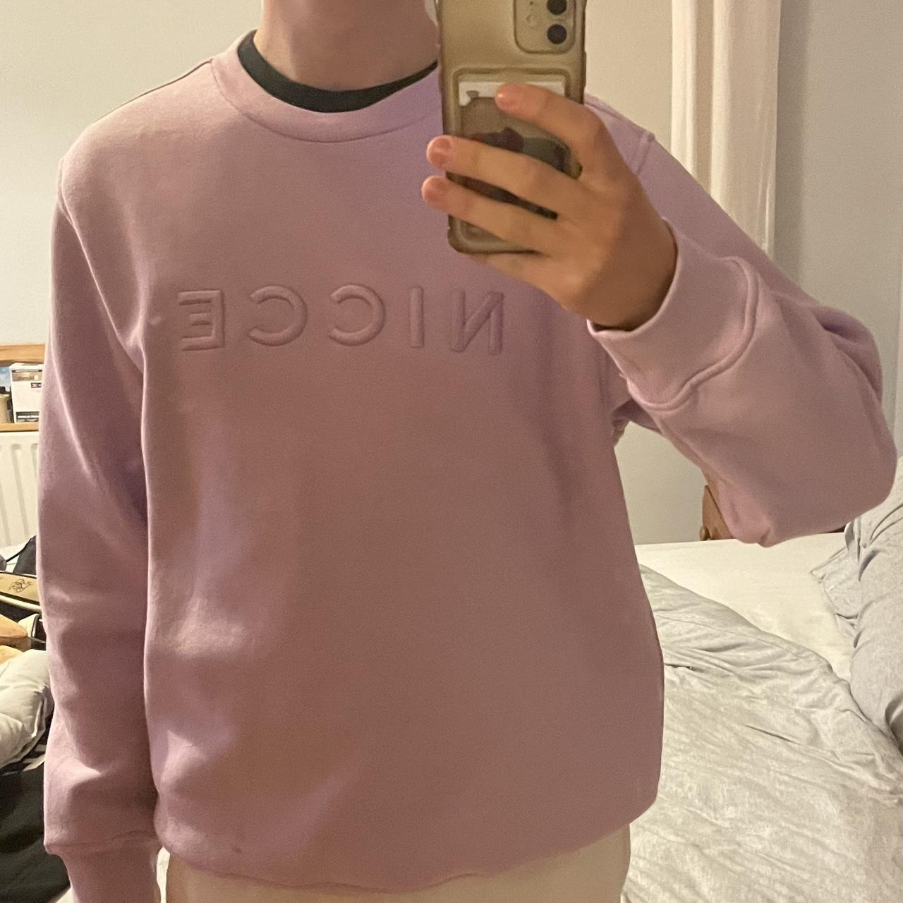 M size pink nicce jumper never warn and tag still. Depop