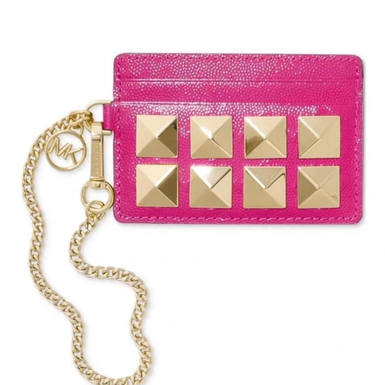 Michael kors studded wallet best sale