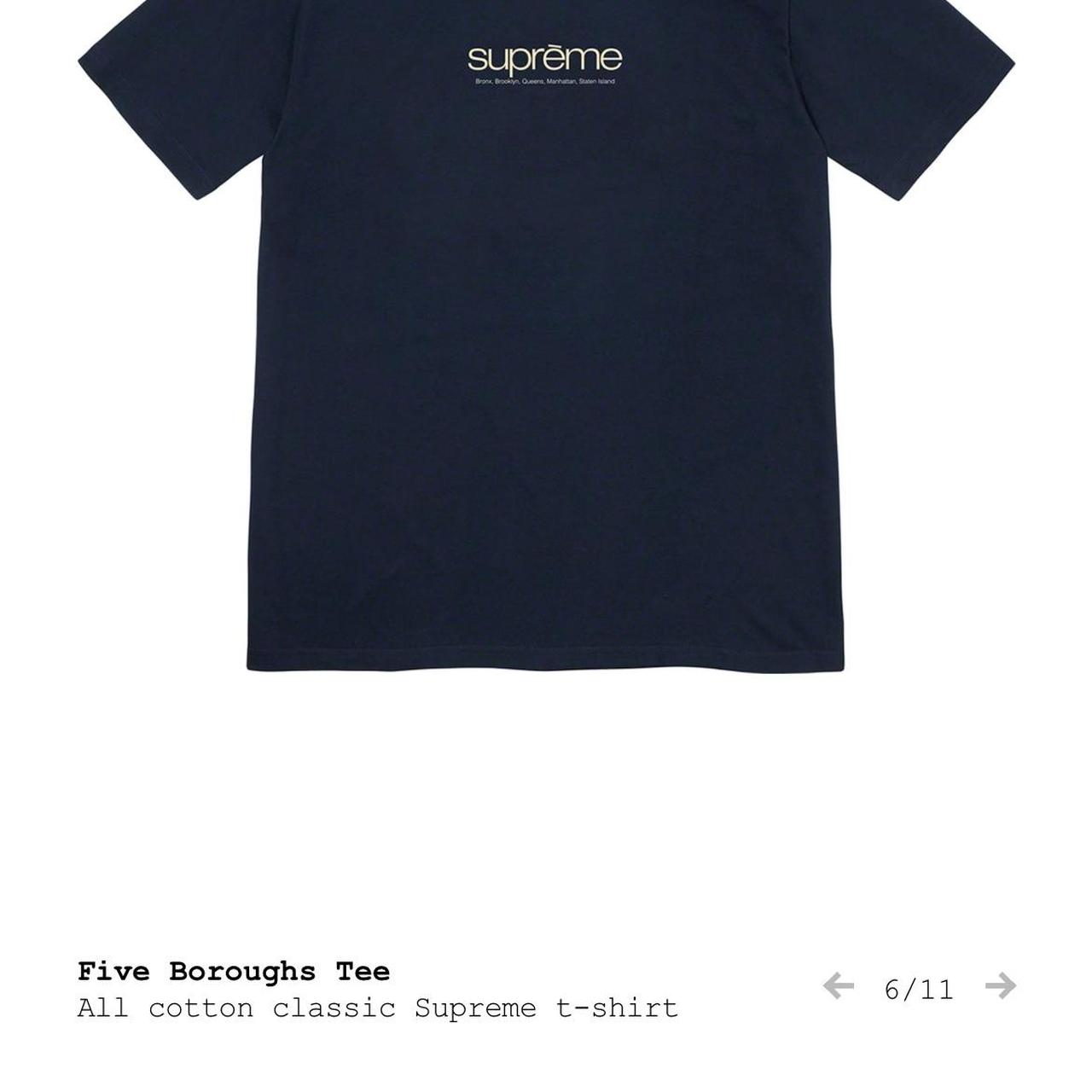 し*や様 Supreme Five Boroughs Tee Heather G Supreme Five Boroughs Tee T-shirt Heather Grey