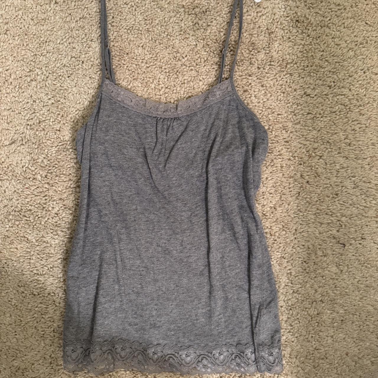 Sonoma size large grey lace tank - Depop