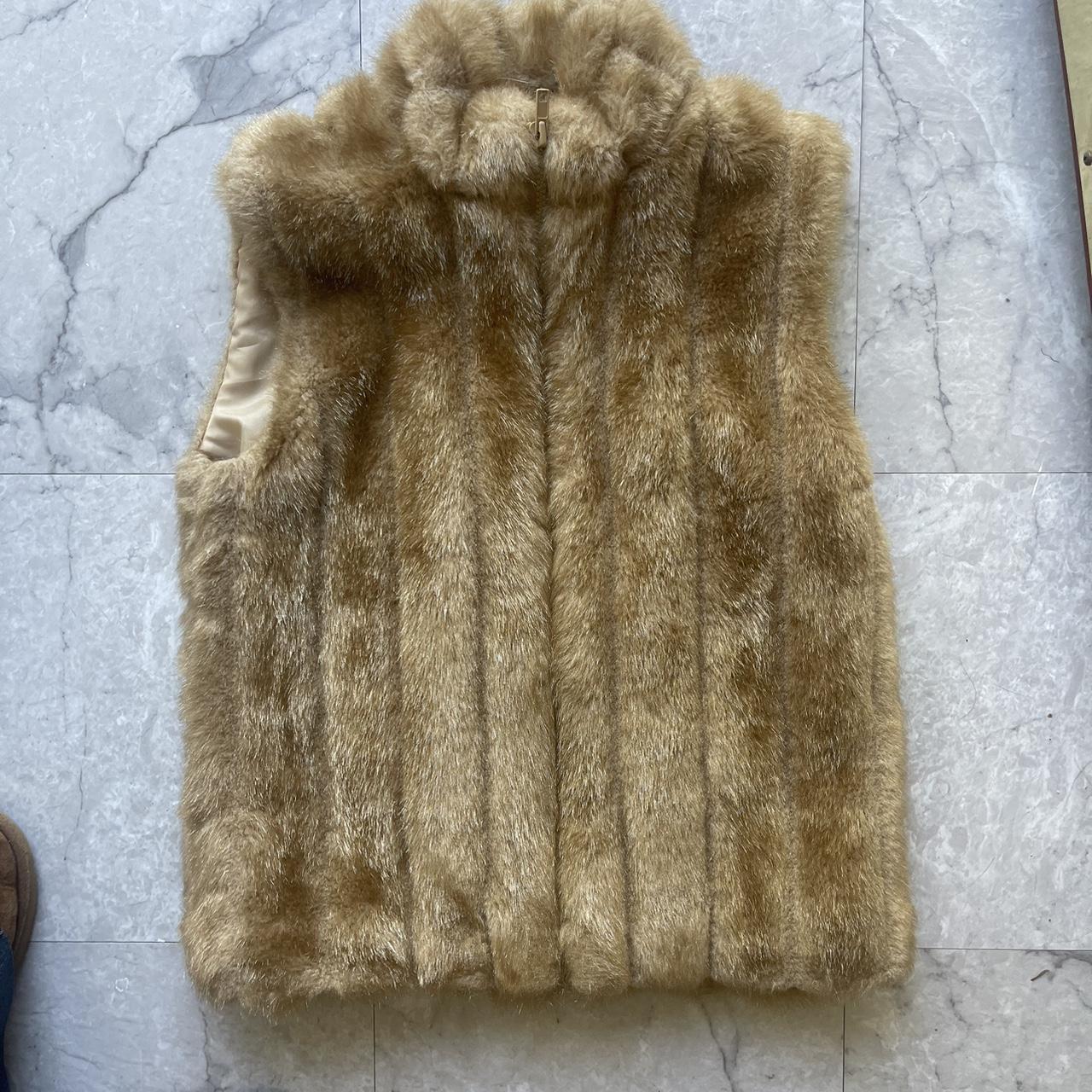 Faux minx fur vest. Fits like an XS-S. This is SO... - Depop