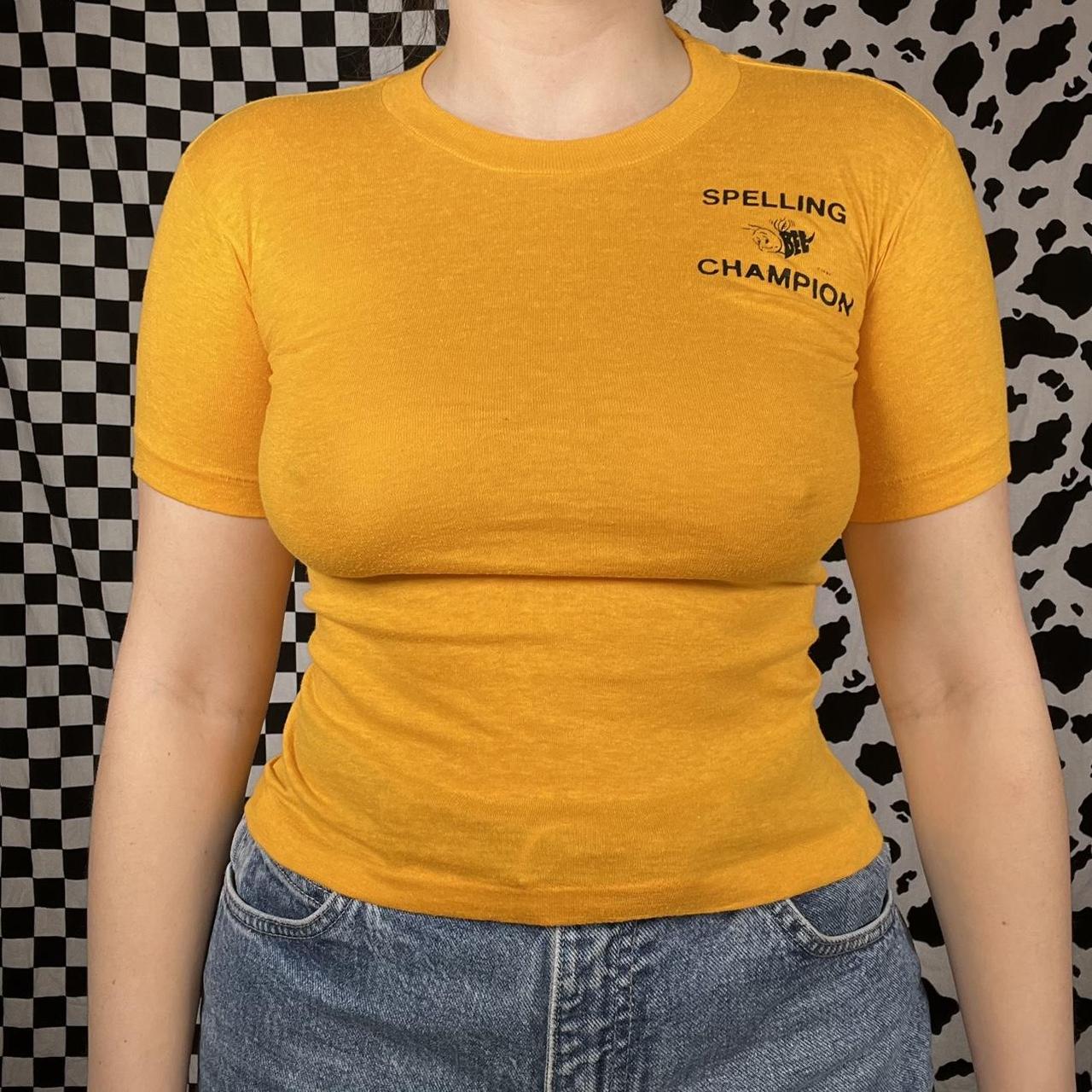 Women's Yellow Tshirt Depop