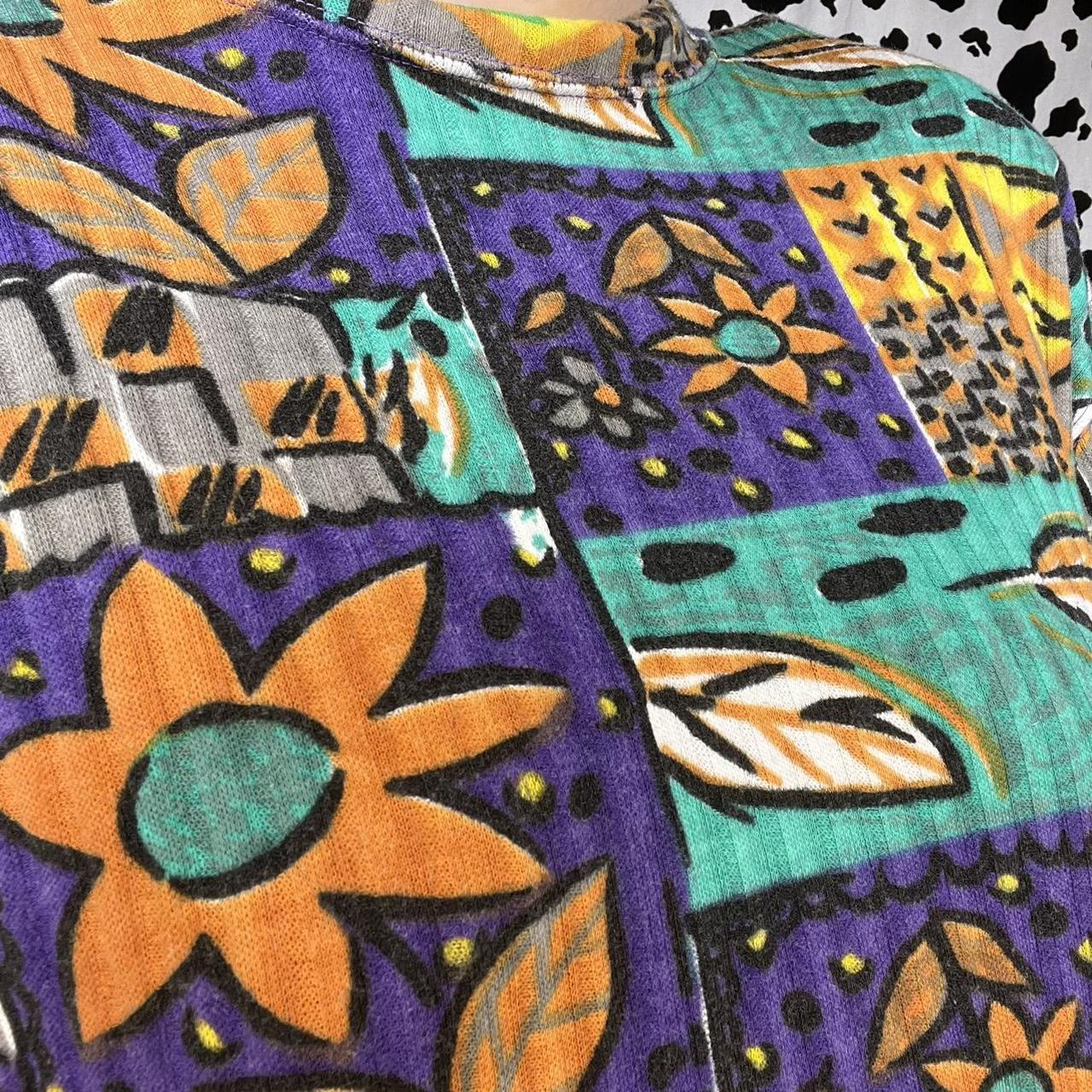 Women s Green And Purple T shirt Depop