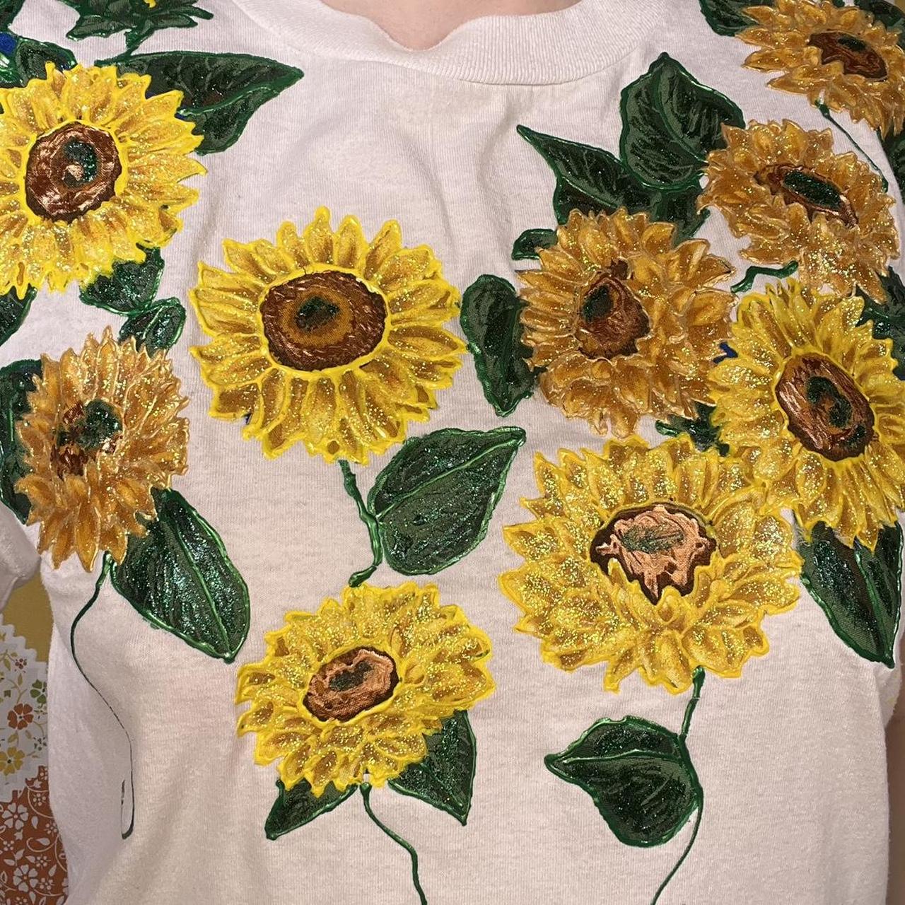 Vintage 90s Sunflower Graphic Art T Shirt - Etsy