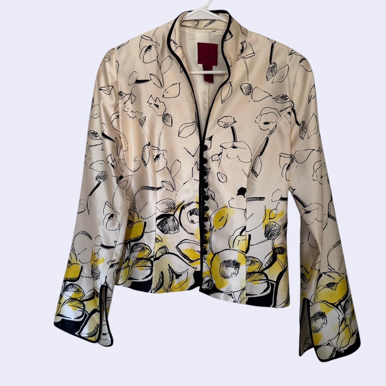 JS Collections Women's Jacket - Cream/Multi - M –… - image 1
