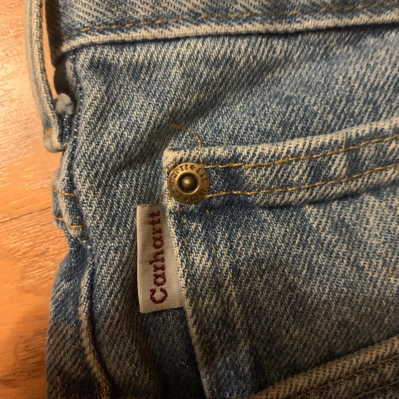 Vintage Carhartt Blue Jeans Size 38x32 (Waist fits... - Depop