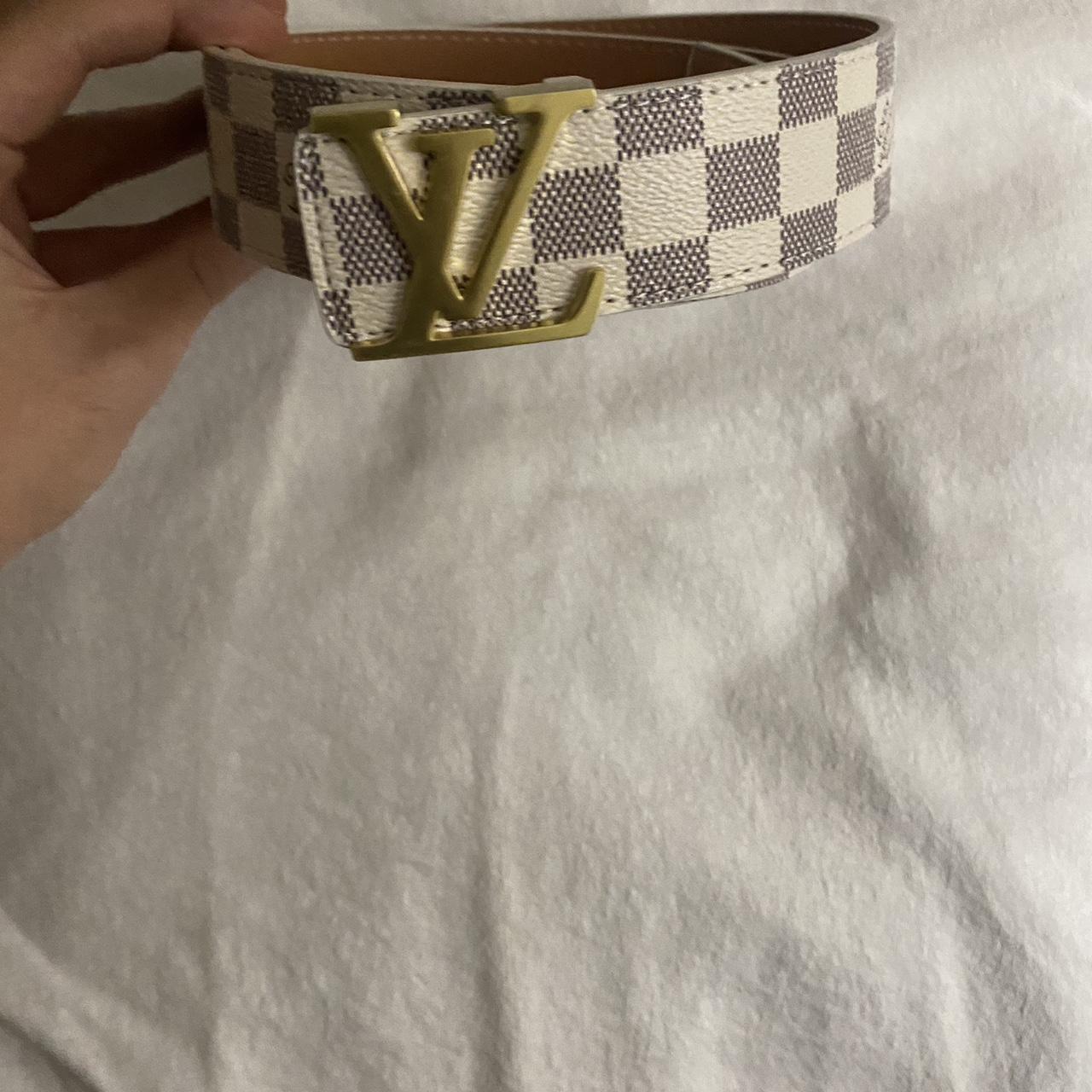 louis vuitton belt men white