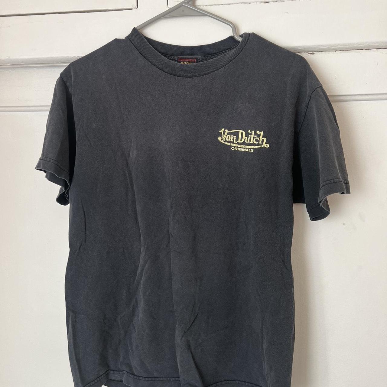 Von Dutch shirt Dark wash grey size L vintage/y2k - Depop