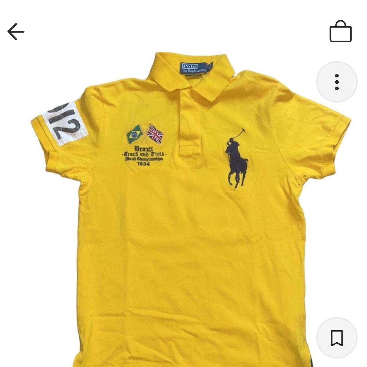 Outlets POLO by Ralph Laurent Big Pony Vintage BRAZIL Yellow Polo t-shirt size XL