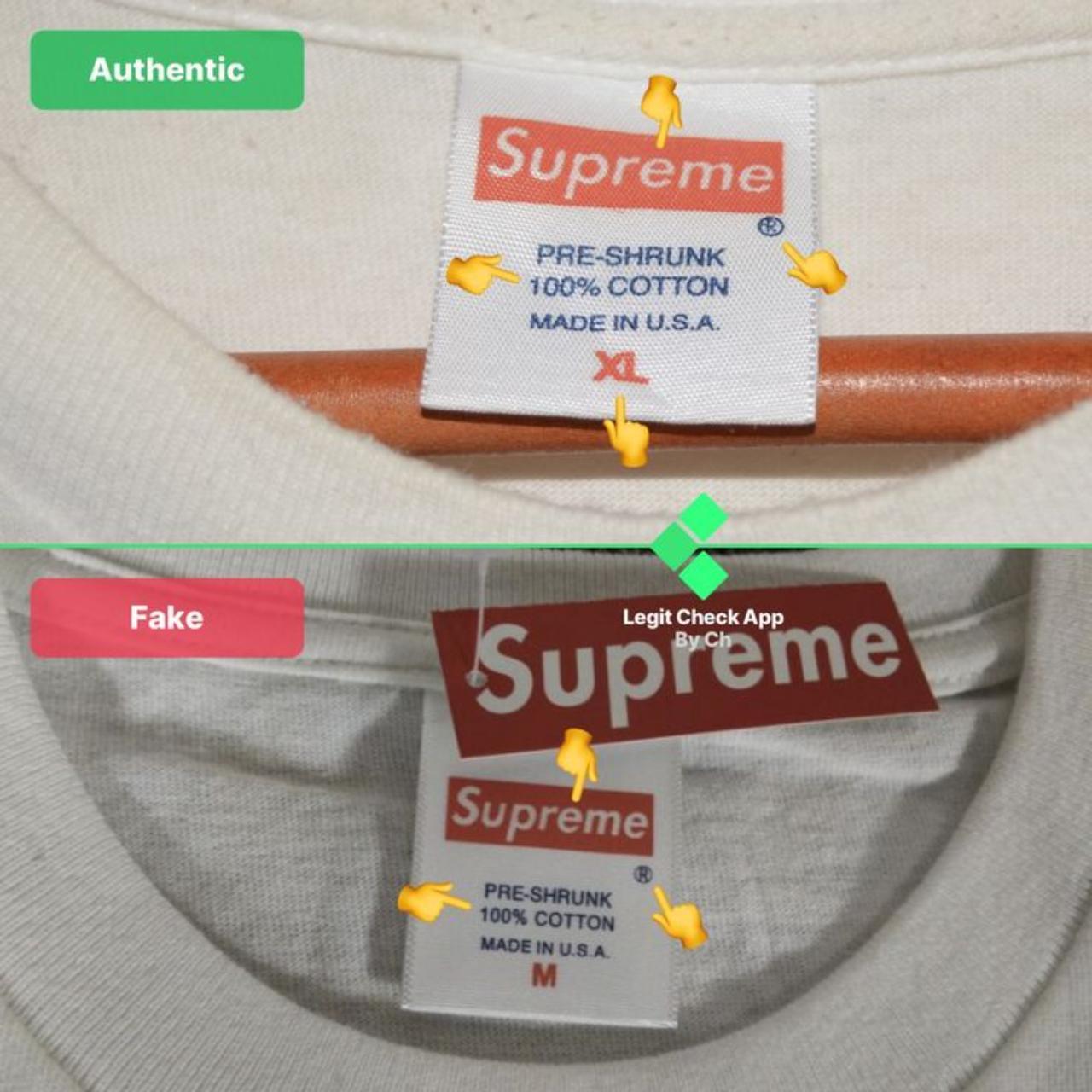 Vs Fake How Big Is The Supreme Box Logo Supreme Box Logo T Shirt