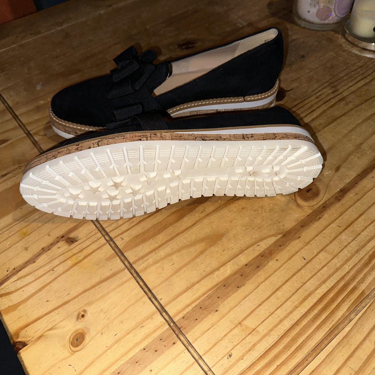 Graceland navy bow platform shoes Graceland