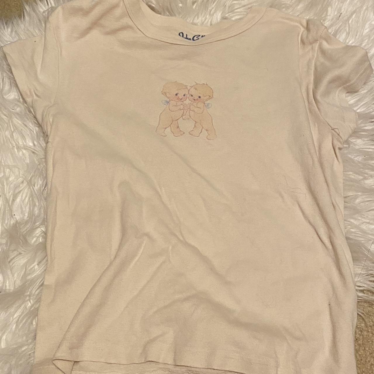 brandy Melville baby angel white tee + extras one... Depop