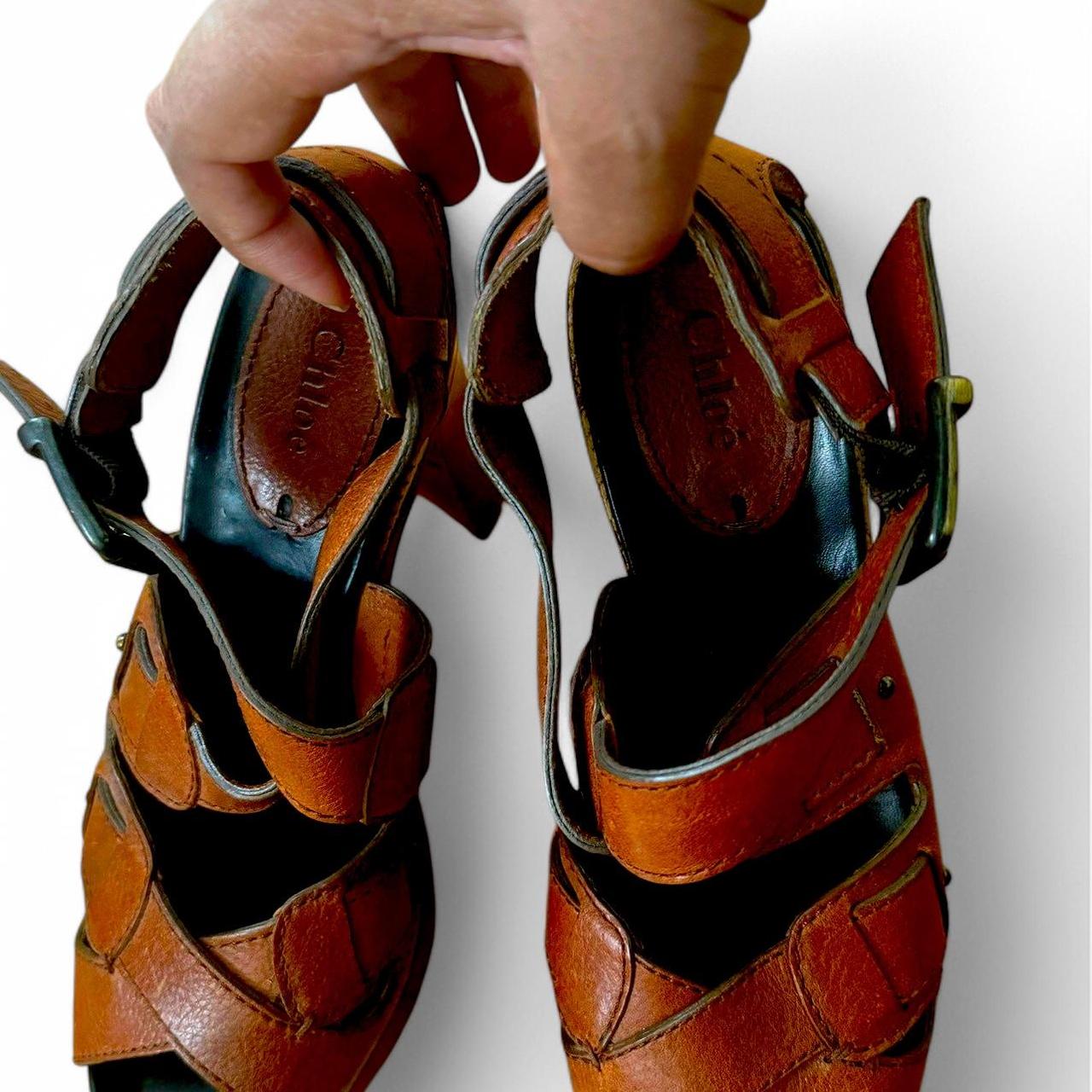 Chloé Women's Sandals Brown US – Boho Chloe Brown leather
