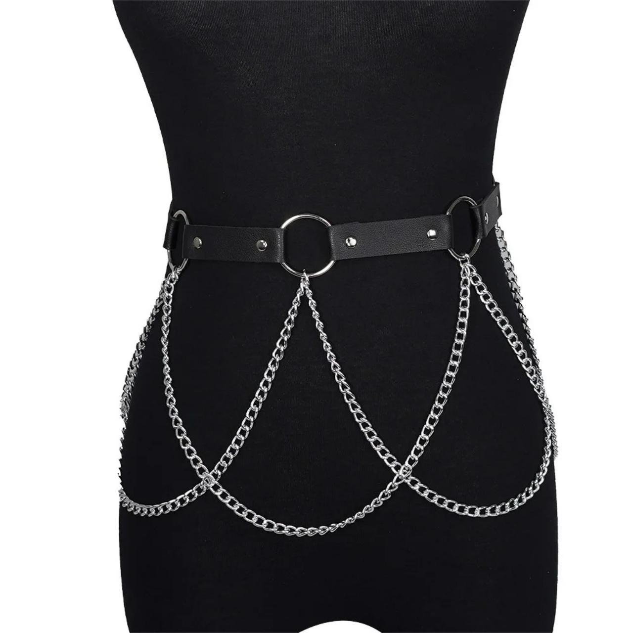 Women Body Chain Harness Belt Belly Belt Chain... - Depop
