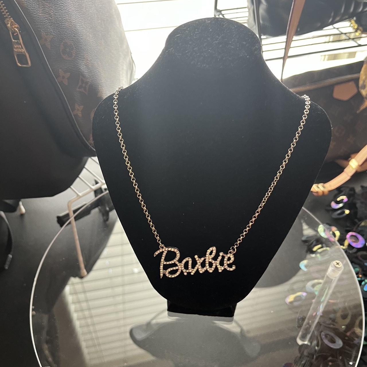 Silver Barbie necklace brand new 18 inch - Depop