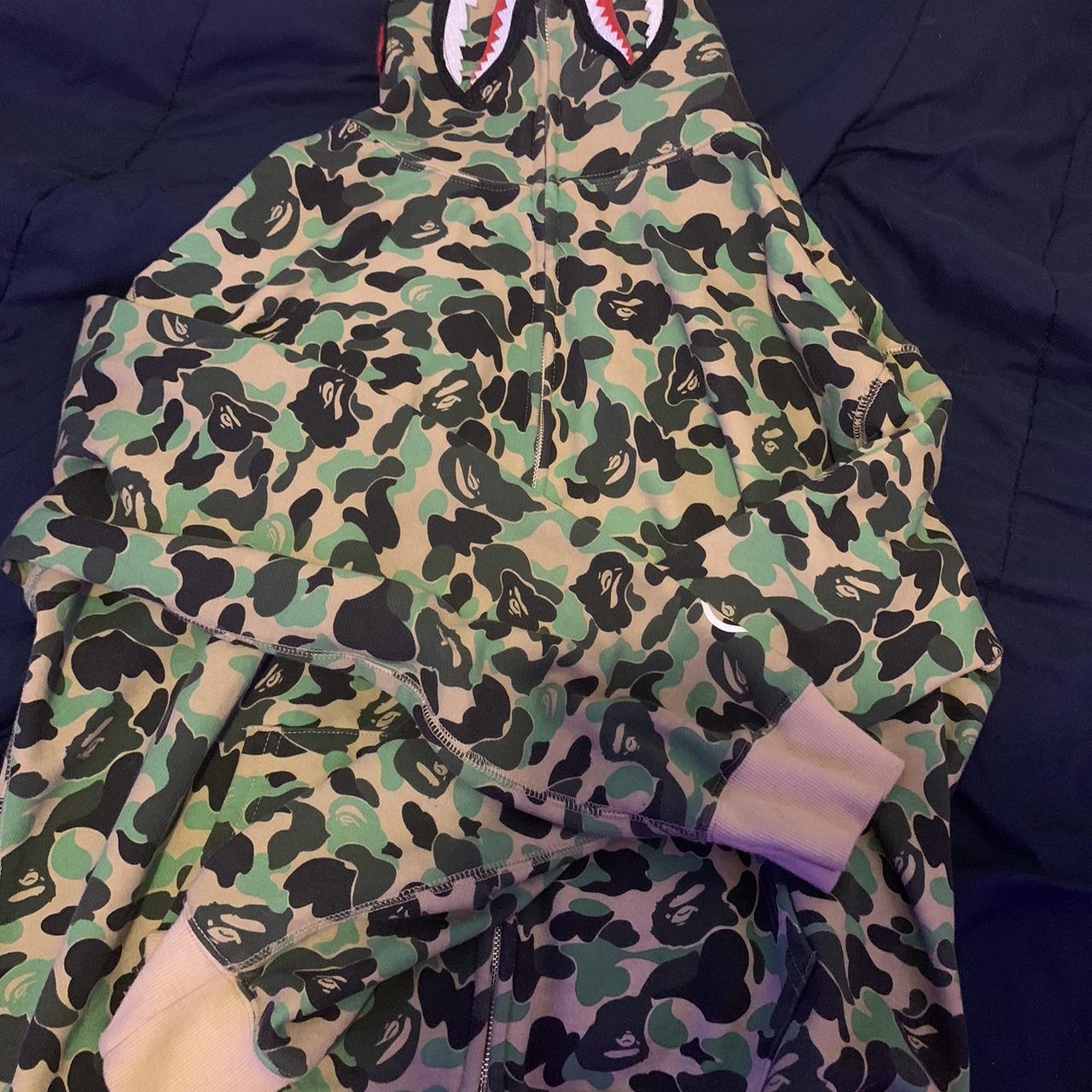 Green Camo Bape Hoodie dm before buying because i’m... - Depop