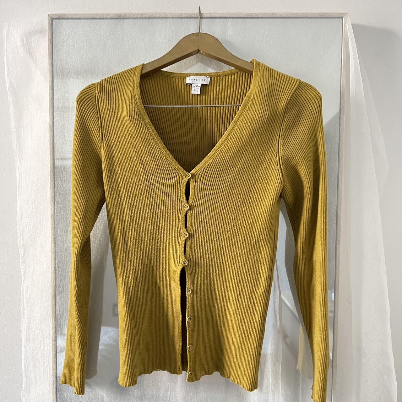 Topshop mustard clearance cardigan