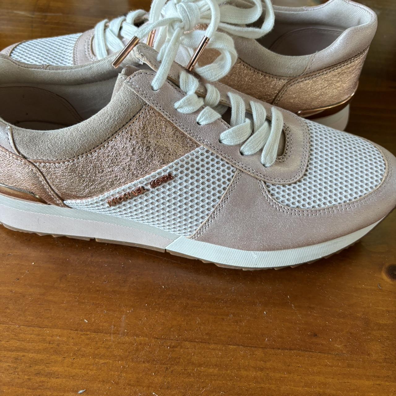 Michael Kors Allie trainer. Rose and gold. Only worn. Depop