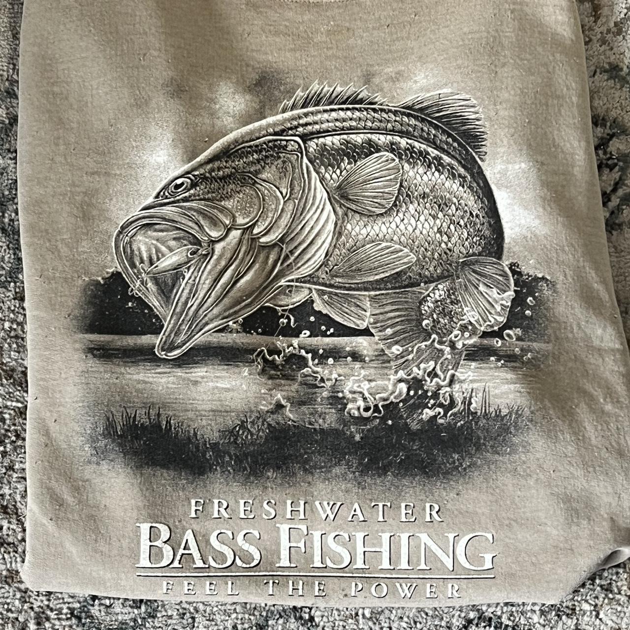 Vintage Fishing Get Reel Go Fish T Shirt 00s Size: - Depop