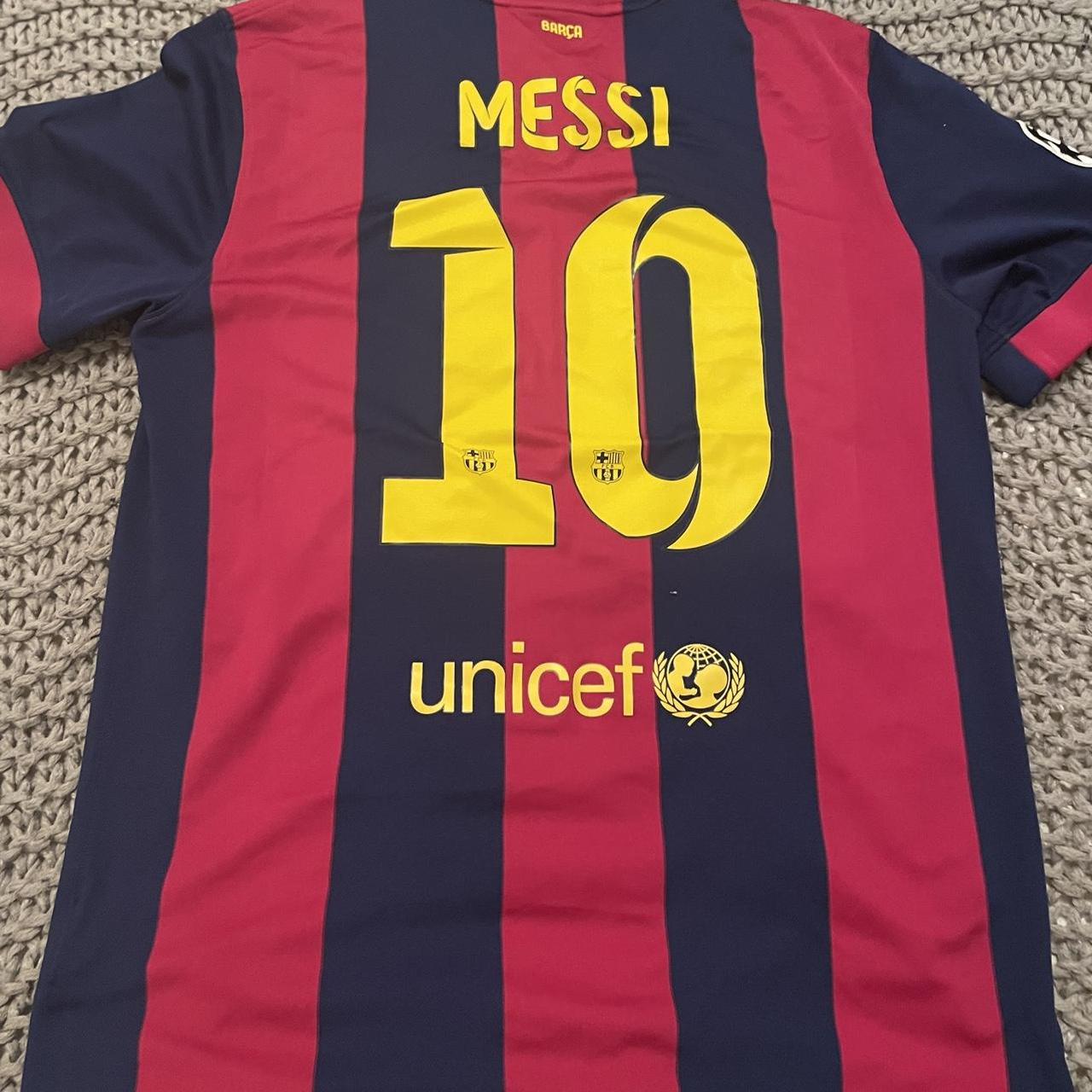 Authentic Messi Barcelona Jersey 2014 Size Large.... - Depop