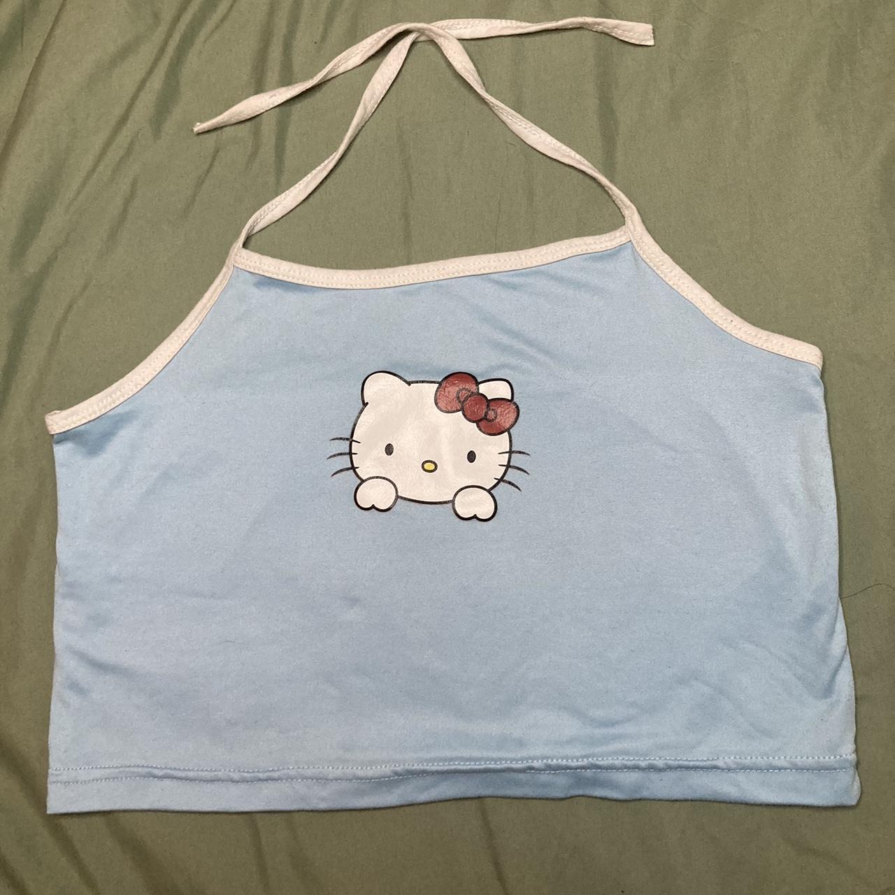 Cute light blue hello kitty halter top. Have only... - Depop