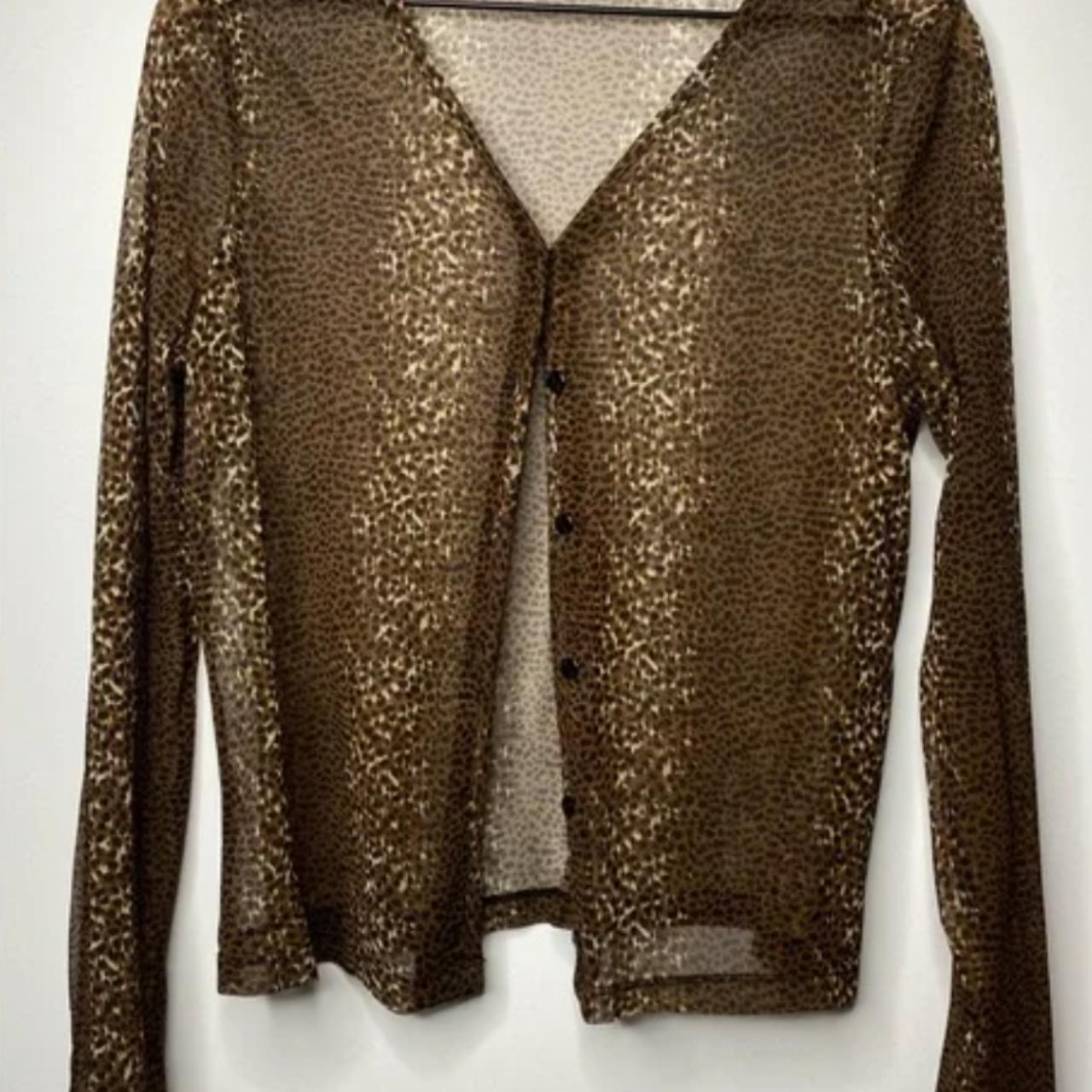 Leopard sheer clearance cardigan