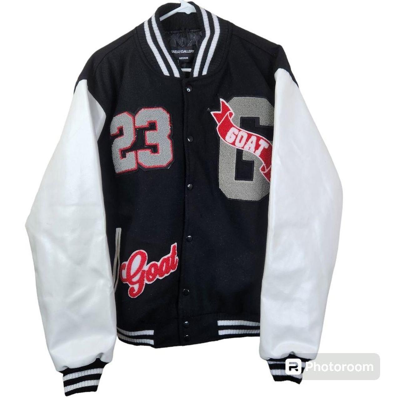 Michael Jordan Sneak Gallery purchases GOAT varsity jacket