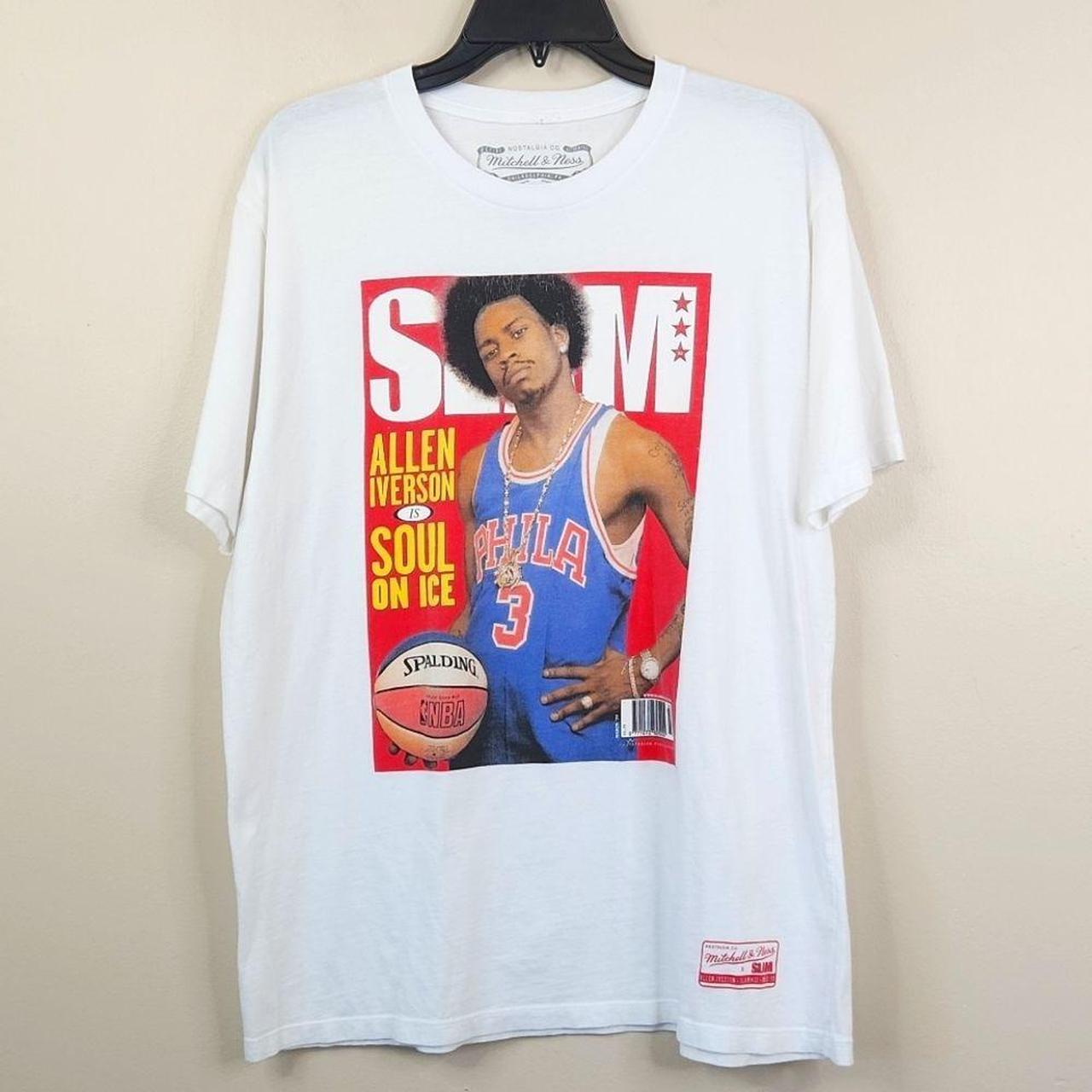 Nba Slam Magazine Allen Iverson T Shirt Mitchell Ness Men's T