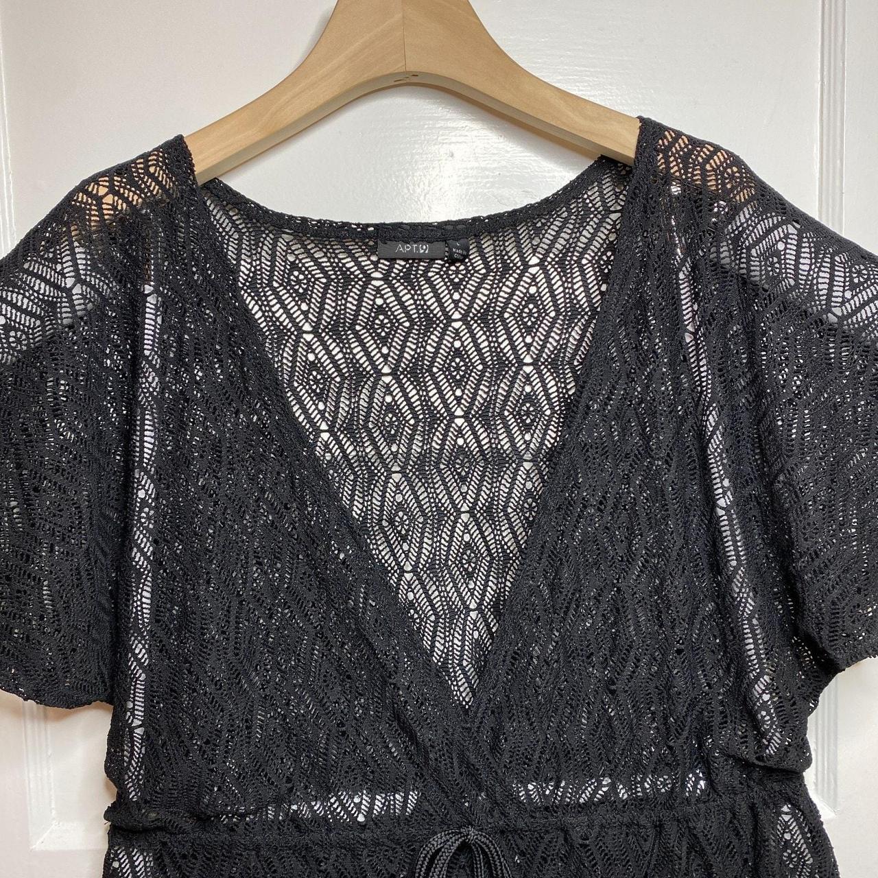 Apt. 9 Women's Top - Black - L – Apt. 9 Lace Tuni… - image 2