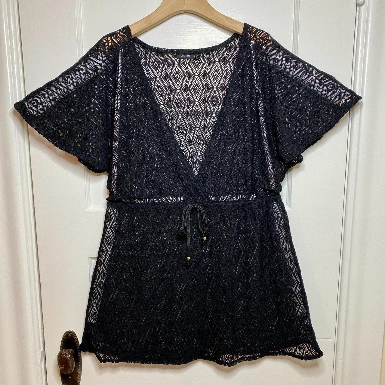 Apt. 9 Women's Top - Black - L – Apt. 9 Lace Tuni… - image 1