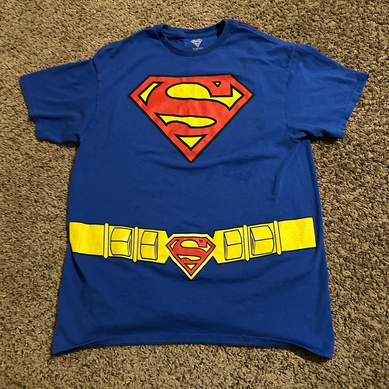 Super Man Shirt Comes With a Detachable Cape Simple... - Depop