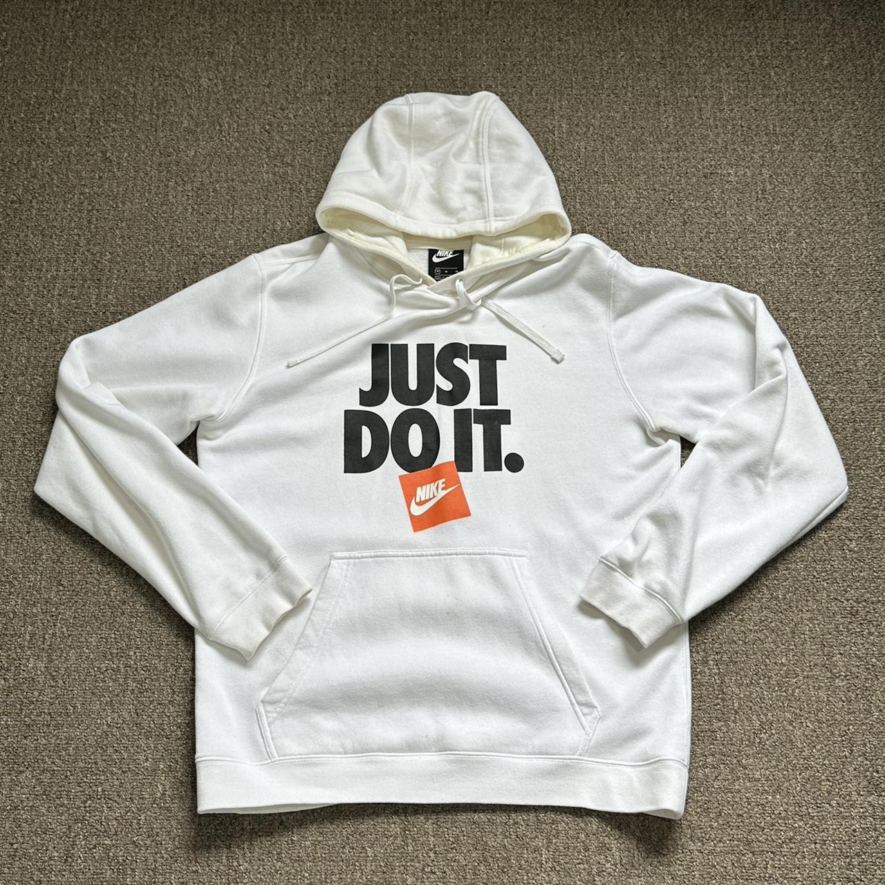 Just do it white hoodie online