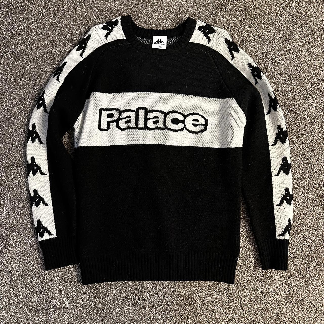 トップス PALACE AVIREX CHENILLE KNIT BLACK Msize Palace Avirex Chenille Knit Black - Autumn 2023 - Palace