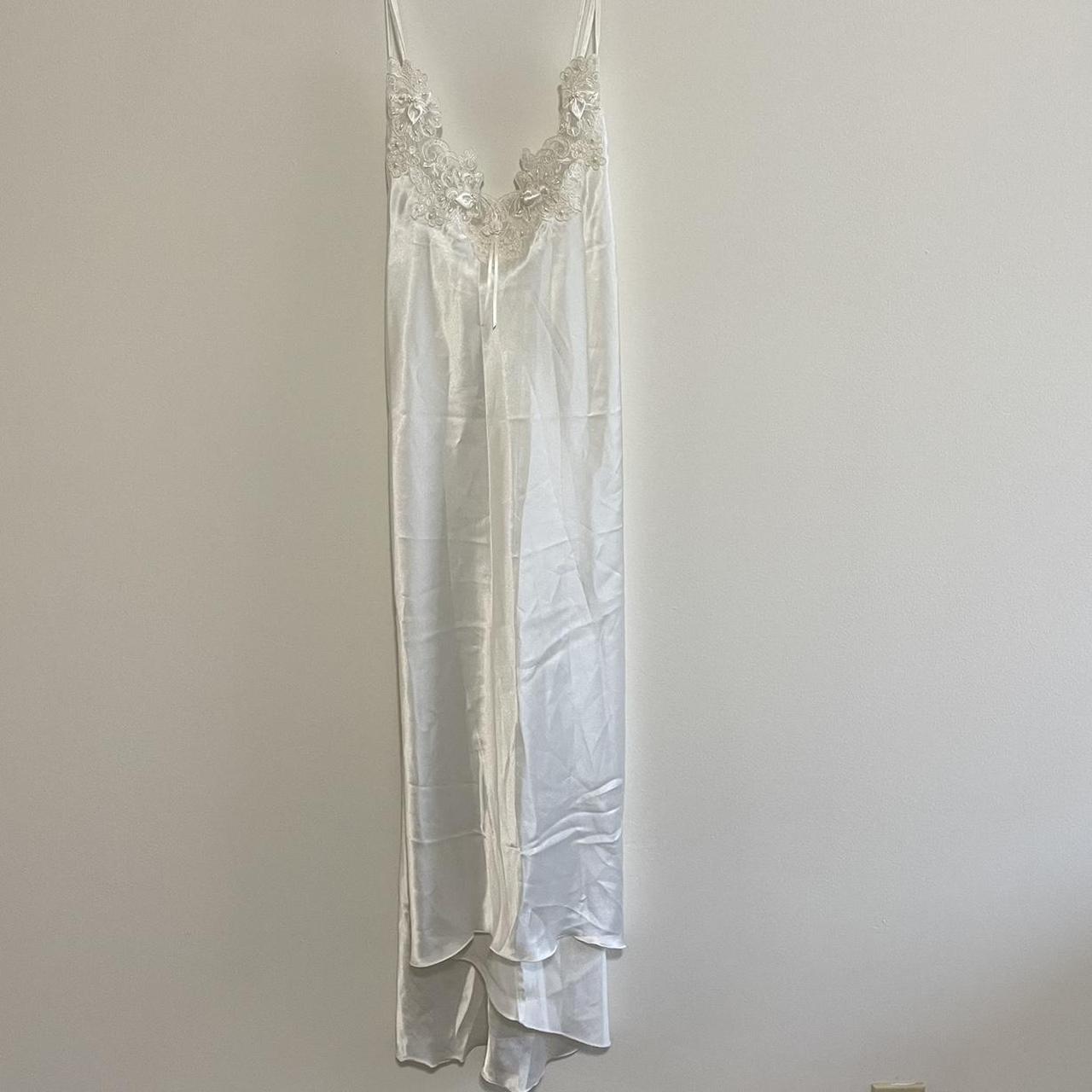 gorgeous vintage white maxi slip dress. Has the most... - Depop