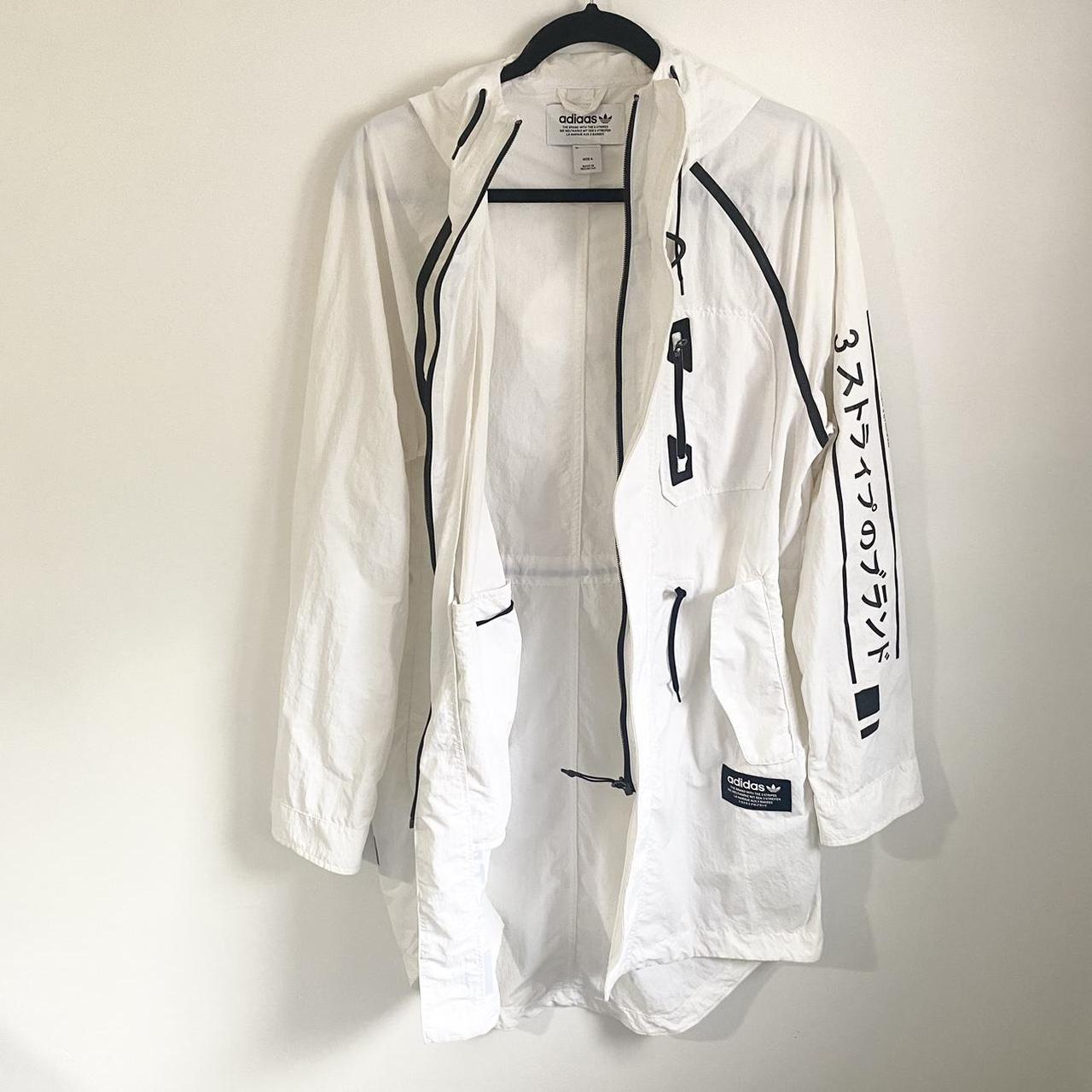 Adidas Originals White Utility Jacket Zip up Depop