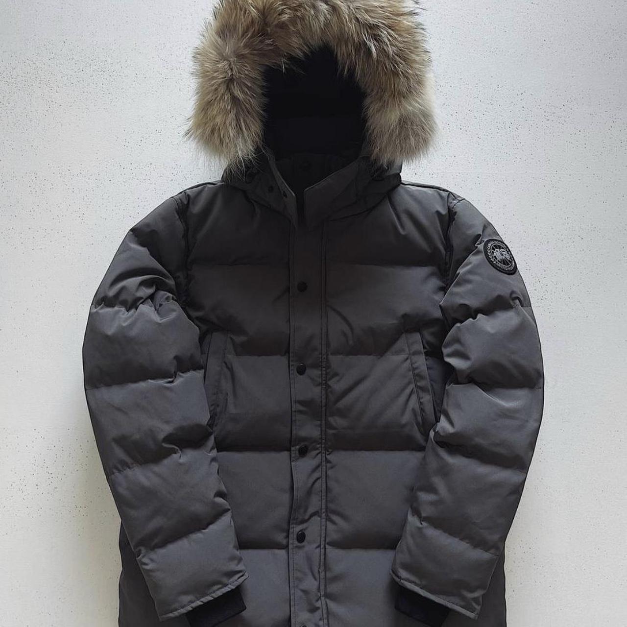Grey Canada goose Black badge Depop
