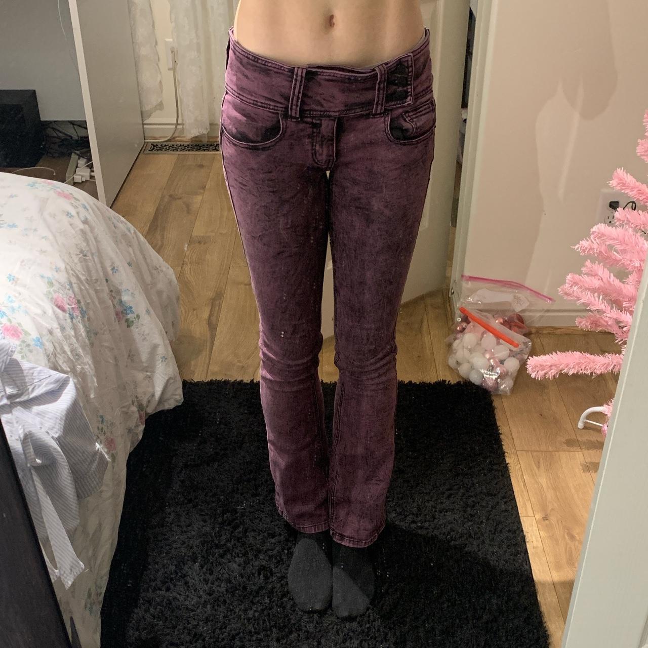 Lavender colored jeggings! They are mid rise (but - Depop