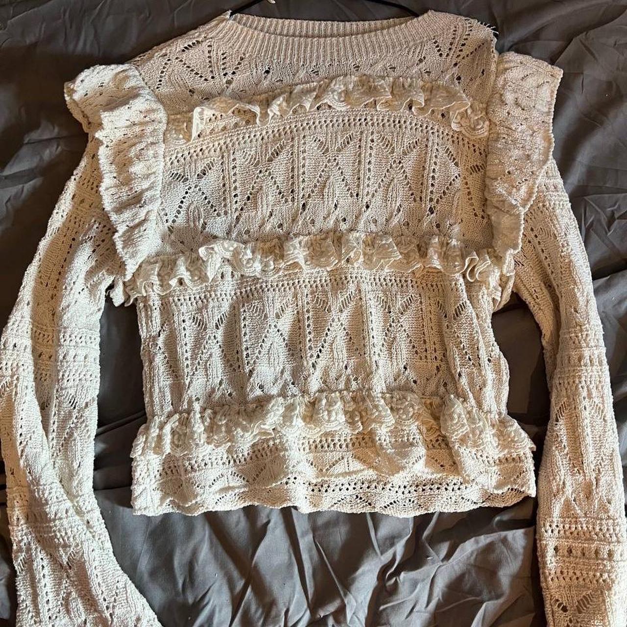 Zara knitted sweater with lace