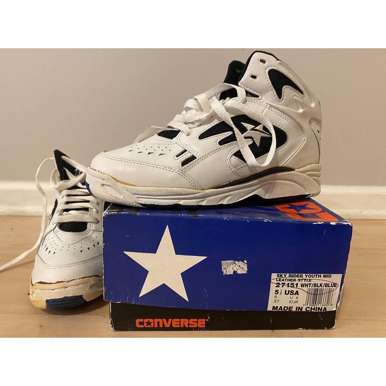 NOS Vtg 90s Converse Boys Size 5.5 Sky Rider Mid. Depop