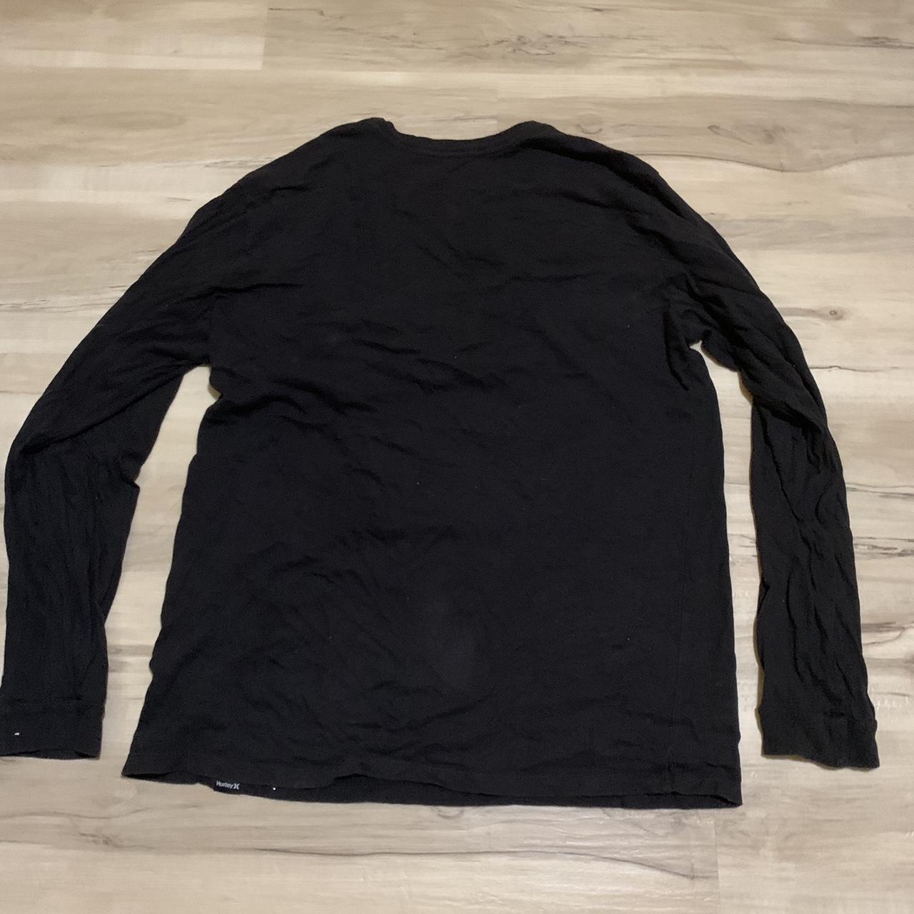 Large black Hurley long sleeve shirt with graphic,... - Depop