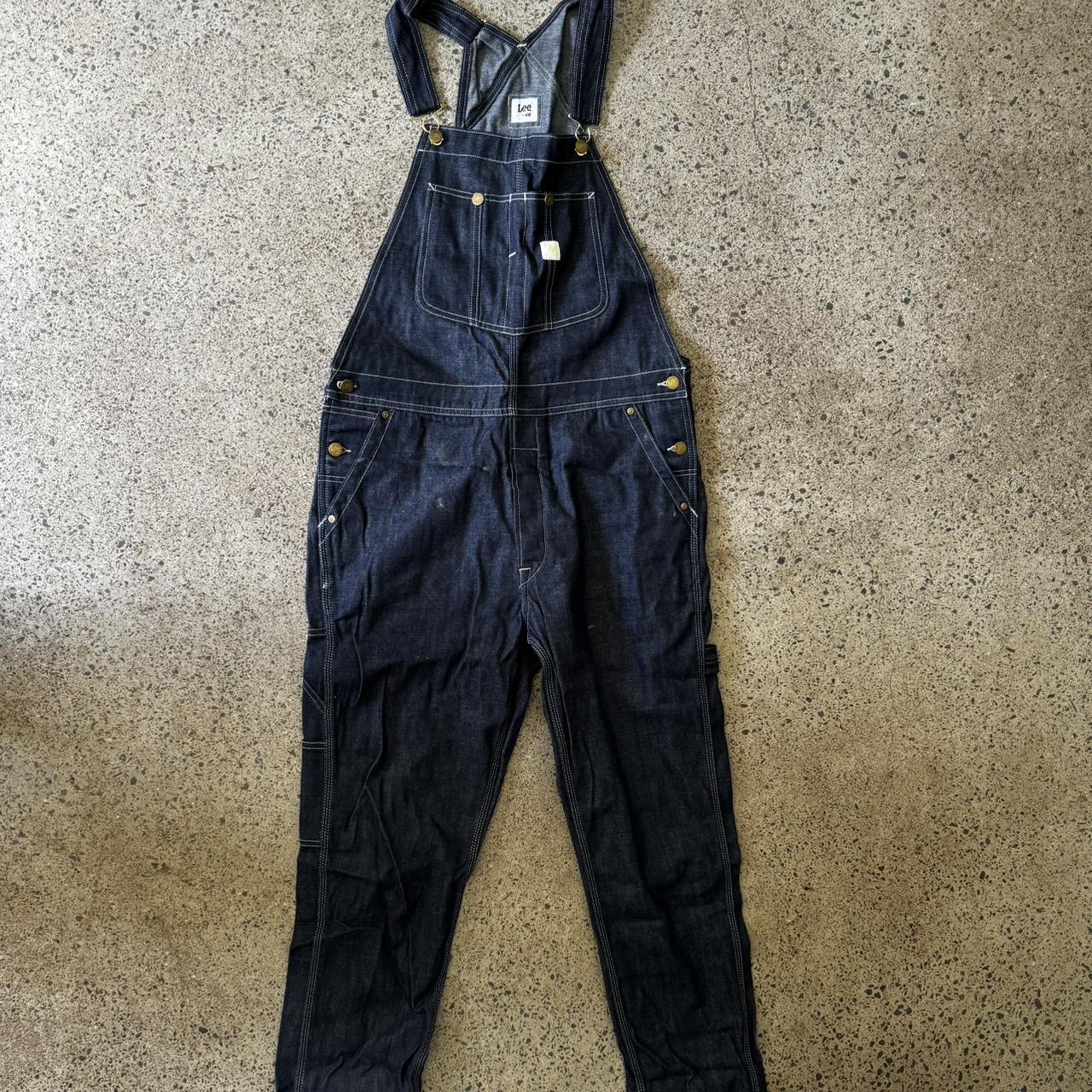 Lee x H&M raw denim overalls Great condition