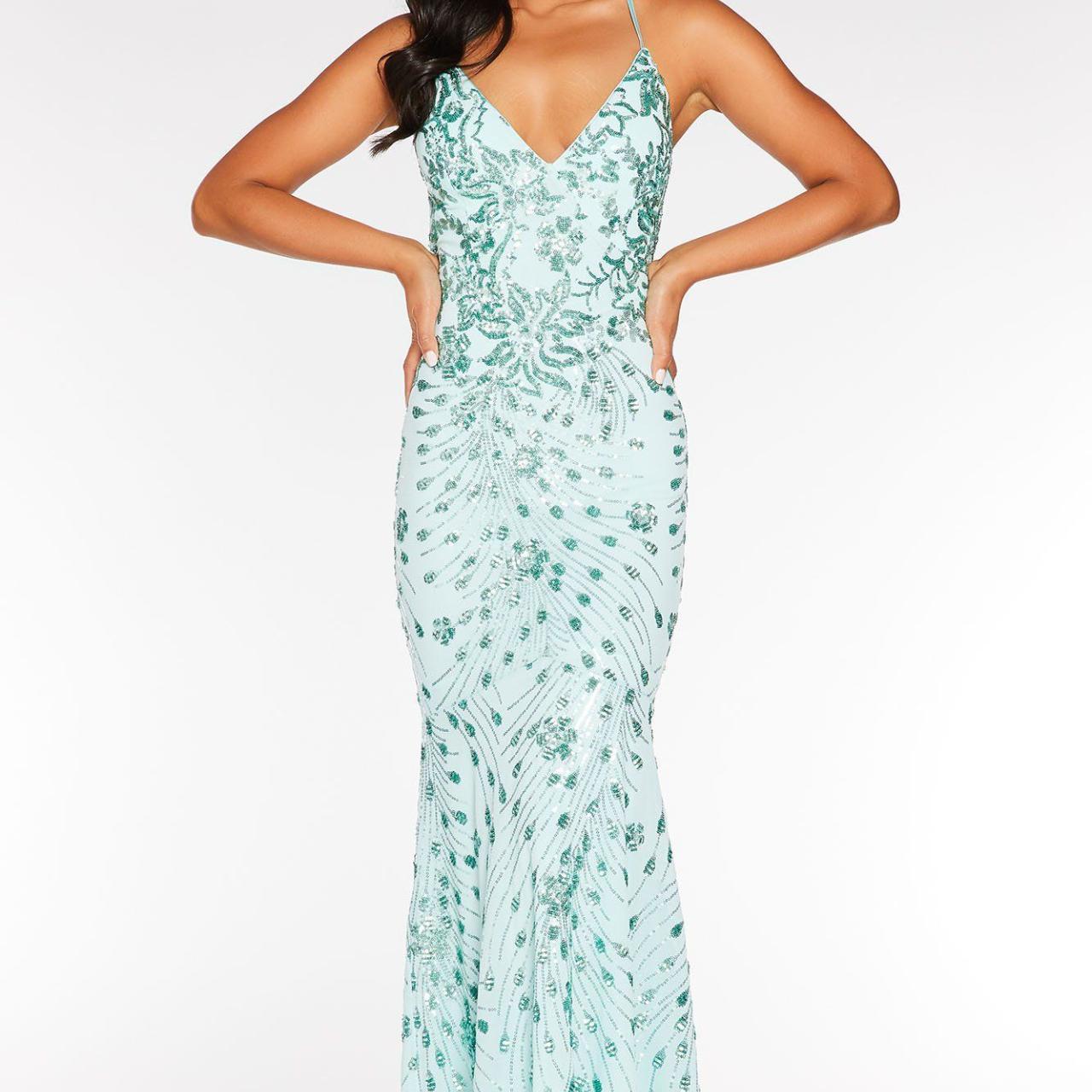 Quiz turquoise dress hotsell