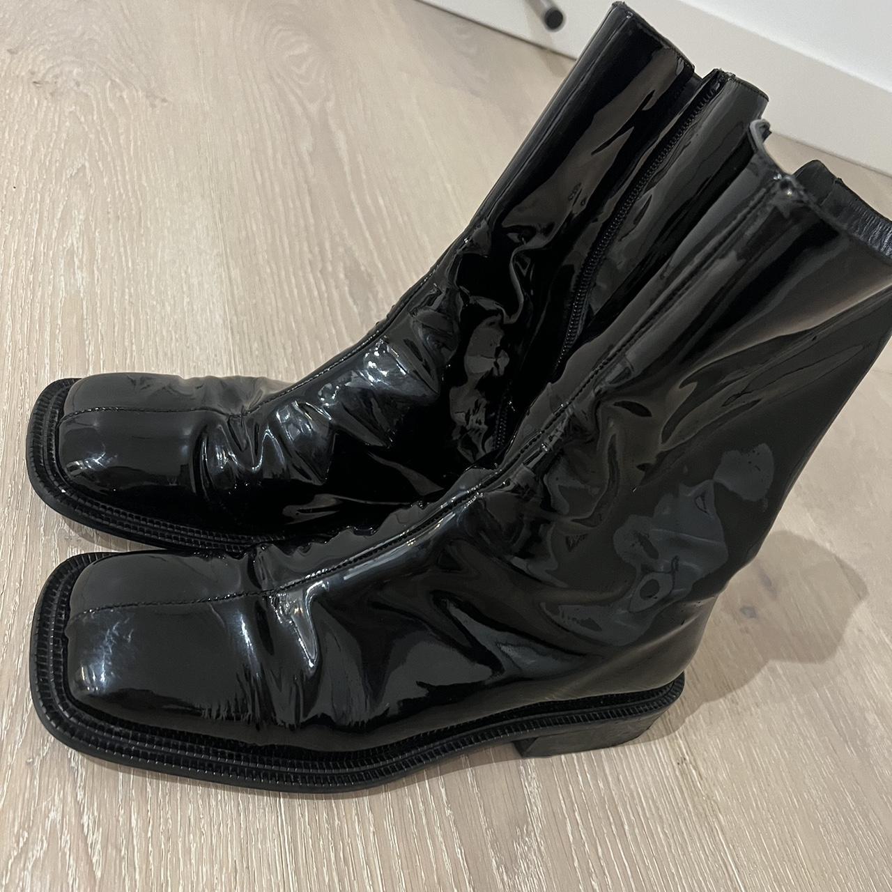 zara patent boots
