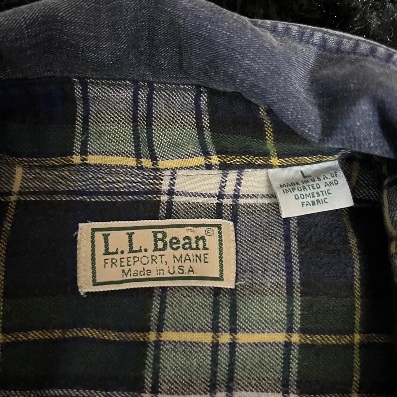 Vintage 90s L.L.Bean Flannel -Size L -Perfect... - Depop