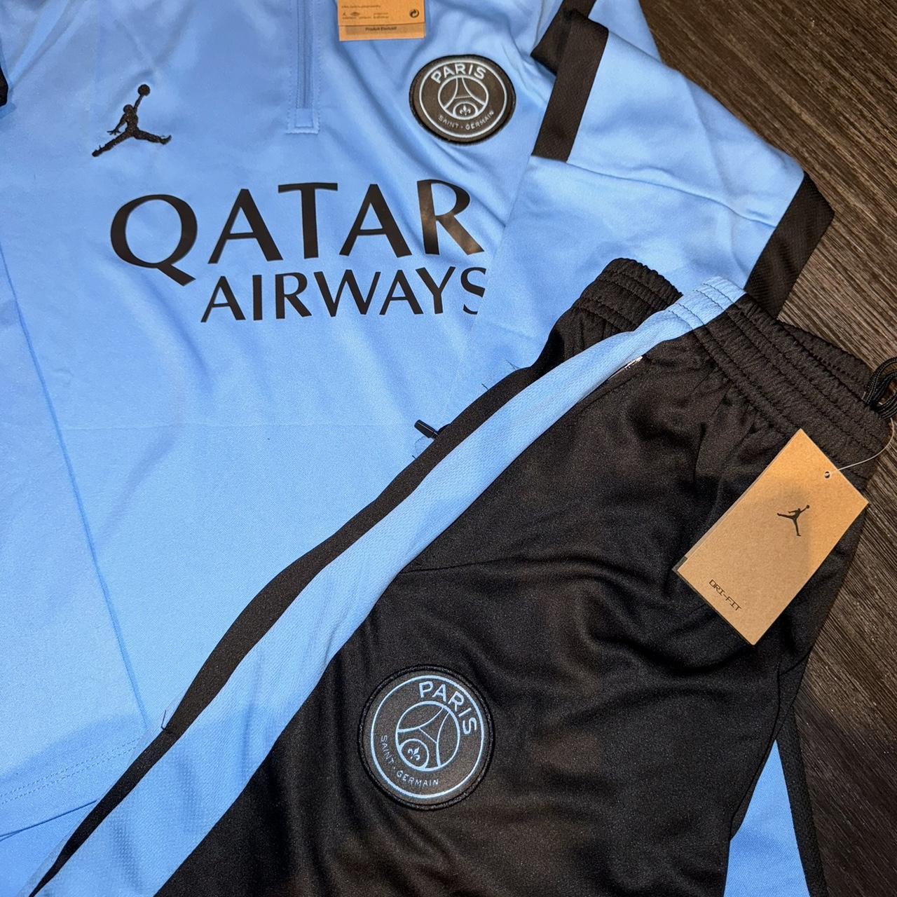 Blue PSG QATAR airways tracksuit Brand new, size | Depop