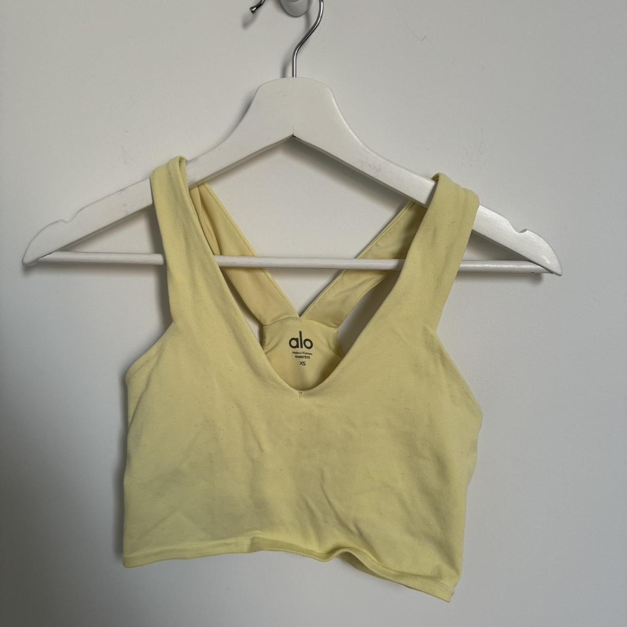 small ribbed gray sports bra worn a few times to - Depop