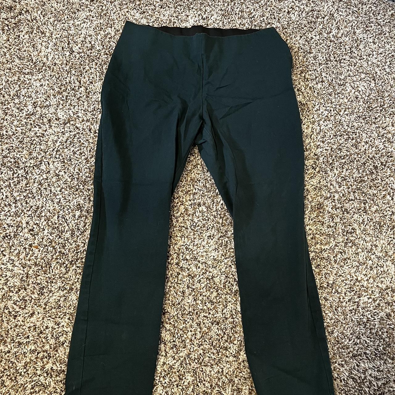 Size 10 dark green dress pants. Elastic band for - Depop