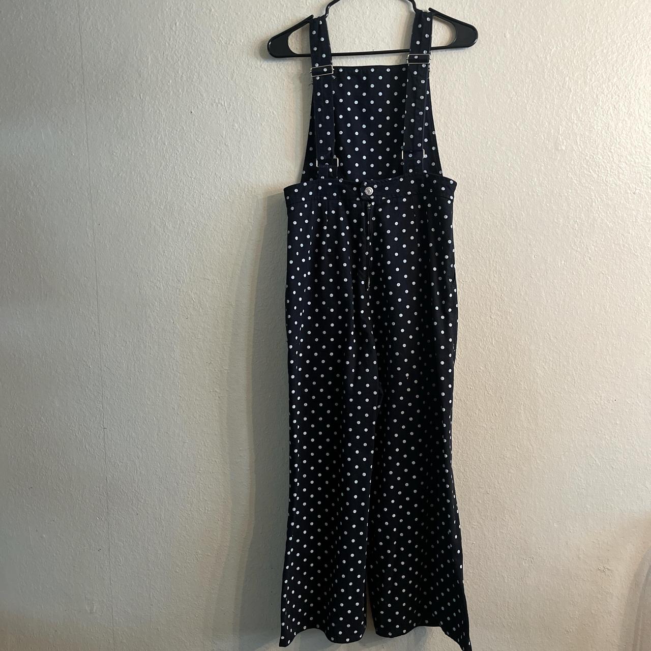 Topshop Moto black polkadot dungarees Depop