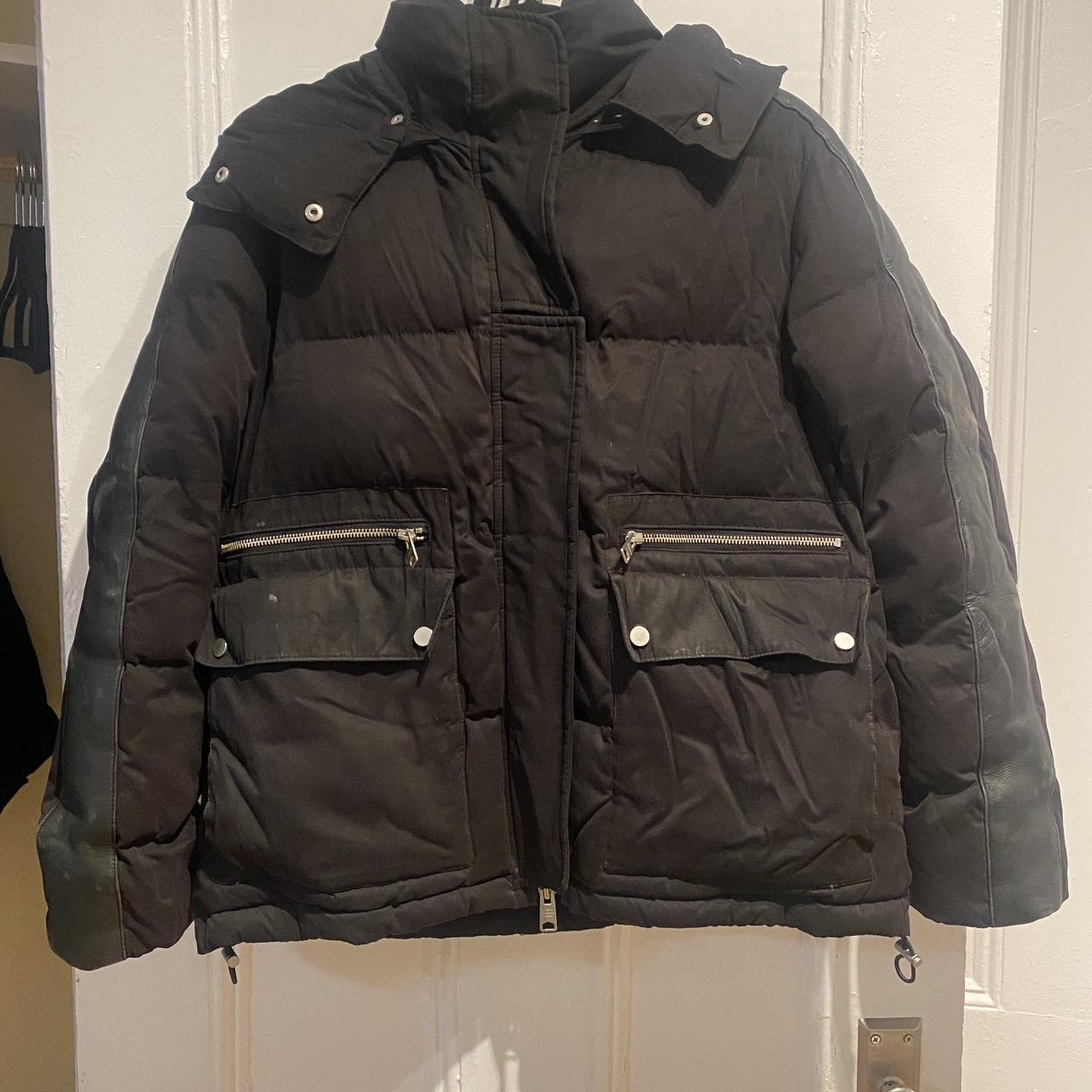 Allsaints winter puffer with leather trim. Good... - Depop