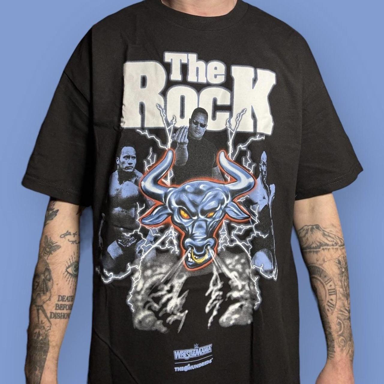 Y2K WWF outlet The Rock ‘Bull’ Tee Size XL